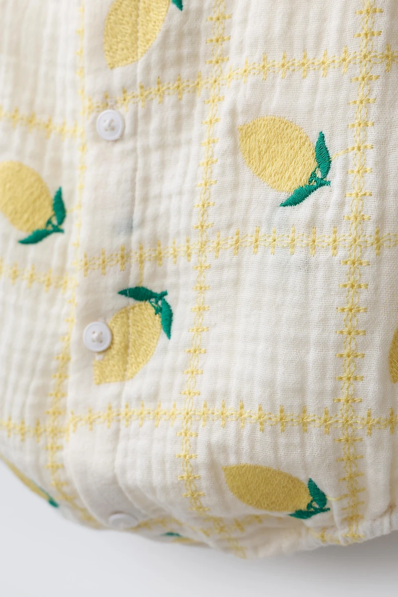 EMBROIDERED LEMON ROMPER CASA LAWA X ZARA KIDS