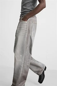PRINTED BAGGY FIT JEANS