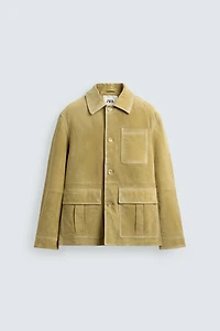 BLOUSON EN DAIM À POCHES