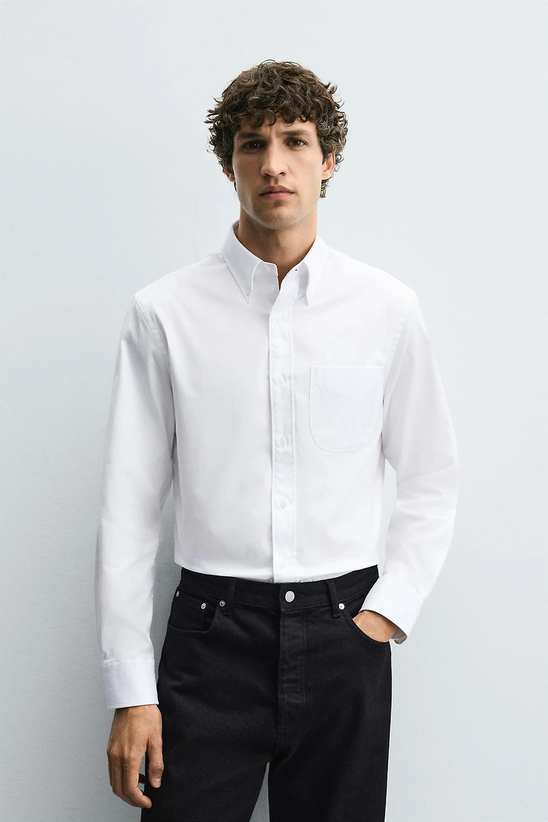 CHEMISE REGULAR FIT COL BOUTONN
