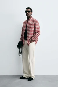 BUTTON-DOWN COLLAR PLAID SHIRT