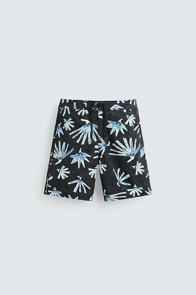 MAILLOT DE BAIN LONG À IMPRIMÉ FLORAL