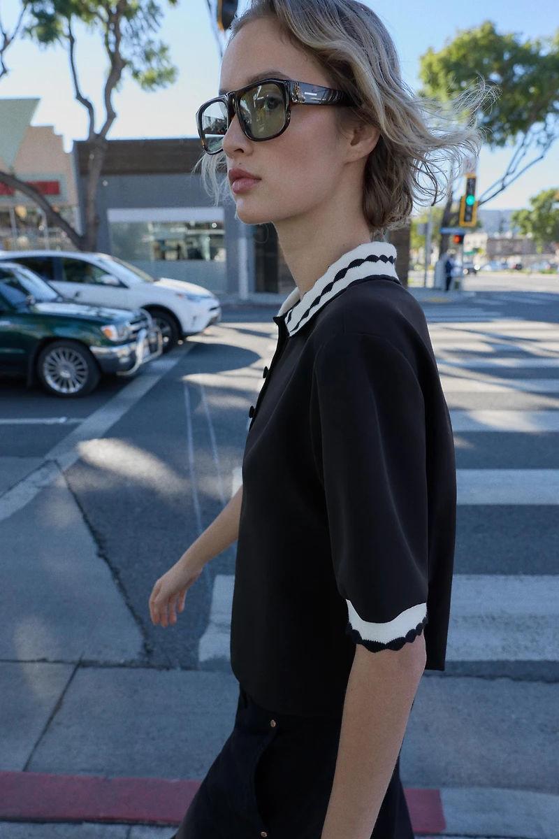 COMBINATION POLO TOP