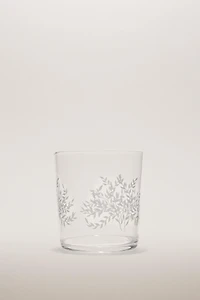 CHRISTMAS GLASS LEAF TUMBLER