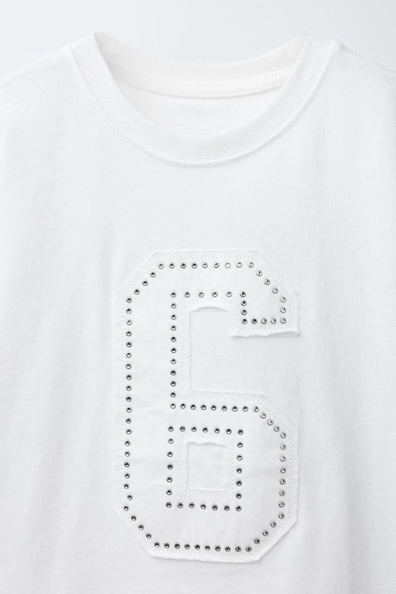 RHINESTONE NUMBER T-SHIRT