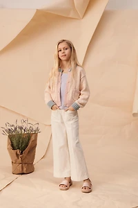 GILET EN MAILLE COLOR BLOCK FLEUR BRODÉE ÉDITION LIMITÉE