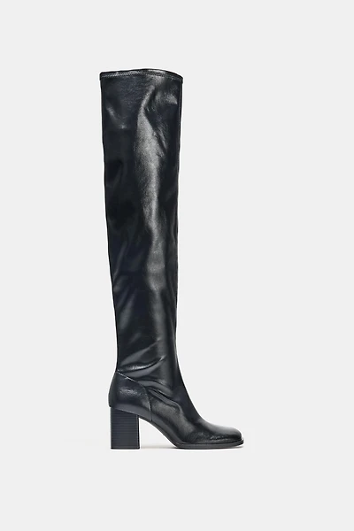 HIGH SHAFT HEELED BOOTS