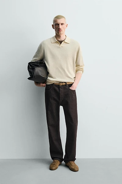 POLO EN MAILLE DE CHANVRE ET COTON