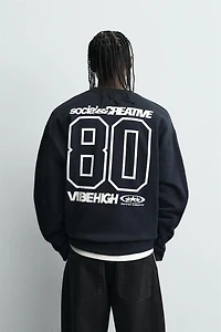 COMBINATION PRINT SWEATSHIRT