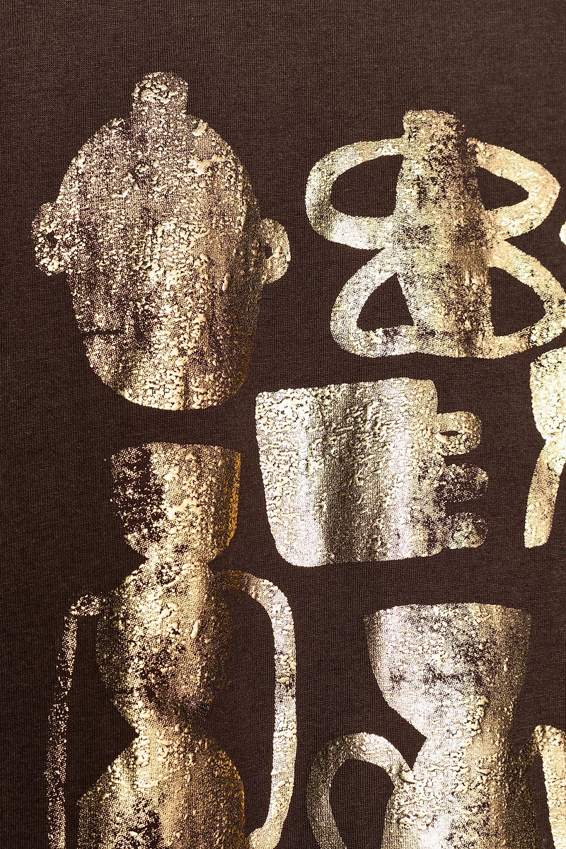 METALLIC SHORT SLEEVE T-SHIRT