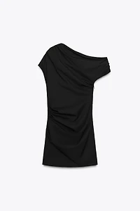 ROBE COURTE ASYMÉTRIQUE