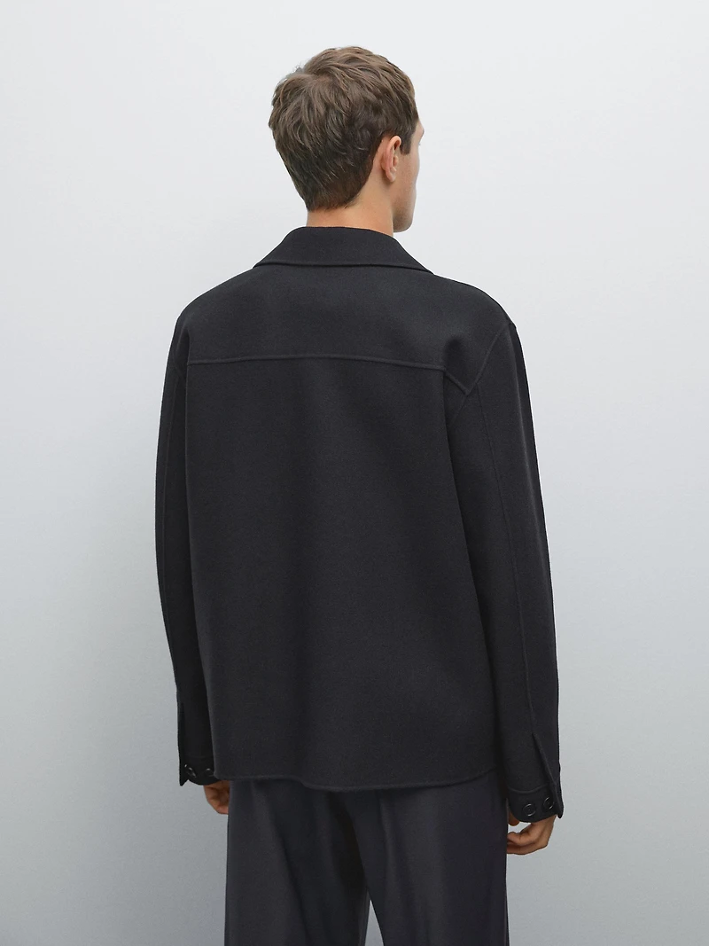 Double-layer wool jacket