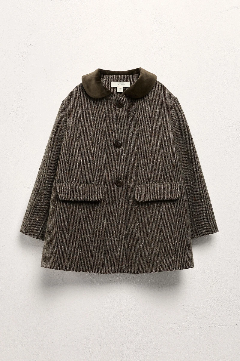 6-10 YEARS / VELVET COLLAR WOOL COAT LIMITED EDITION