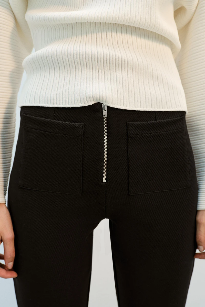 FLARE ZIP PANTS