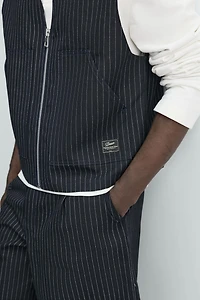 PINSTRIPE DENIM VEST