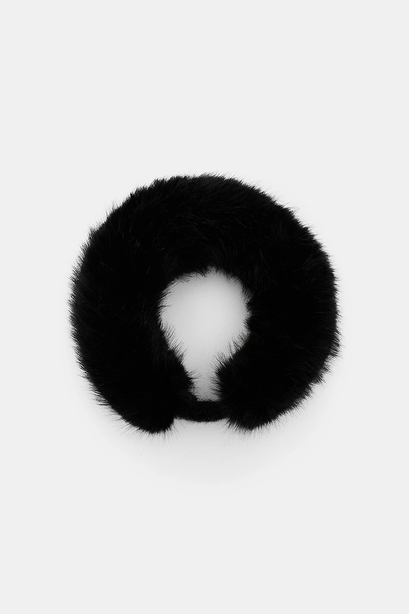 FAUX FUR HEADBAND TURBAN