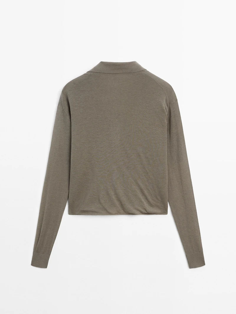 100% wool multi-way knit cardigan - STUDIO