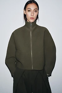 KNIT ZIP-UP JACKET