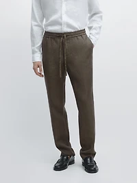 Pantalon de jogging 100 % lin