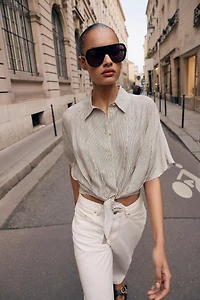 CHEMISE MANCHES COURTES NŒUD