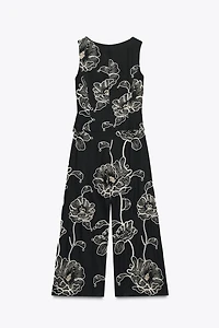 COMBINAISON BRODERIES FLEURS