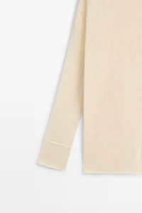 Cotton cutwork knit sweater