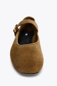SUEDE BALLET FLATS