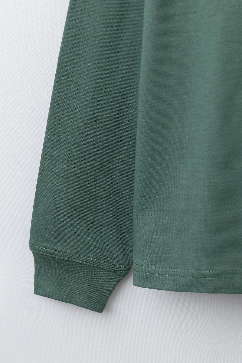 HEAVY WEIGHT EMBROIDERED TEXT T-SHIRT