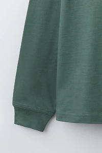 HEAVY WEIGHT EMBROIDERED TEXT T-SHIRT