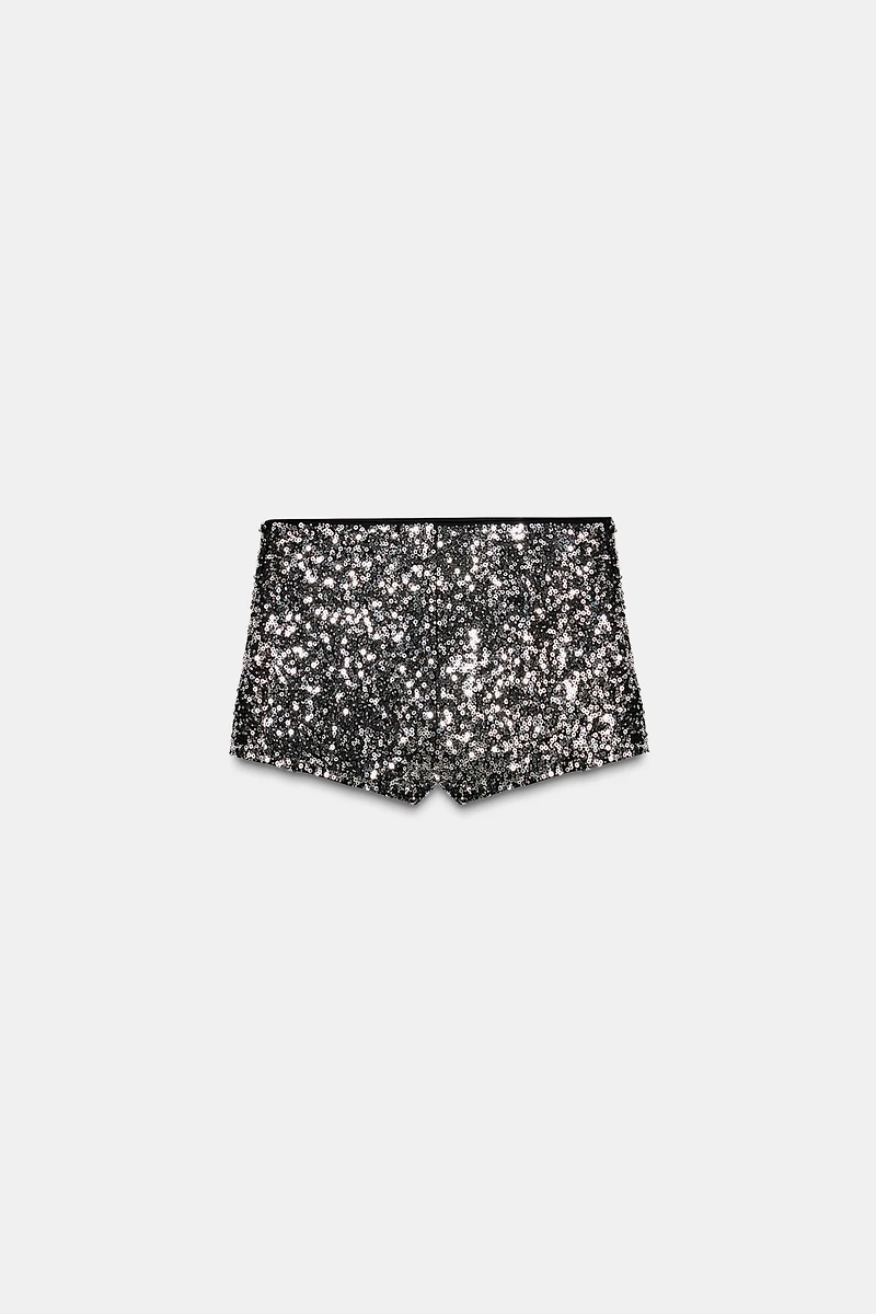 SEQUIN MINI SHORTS