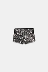 SEQUIN MINI SHORTS