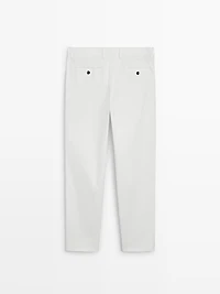 Pantalon en serge de coton mélangé