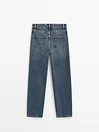 High-waist relaxed fit barrel jeans