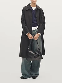 Grand sac compartimenté en cuir nappa