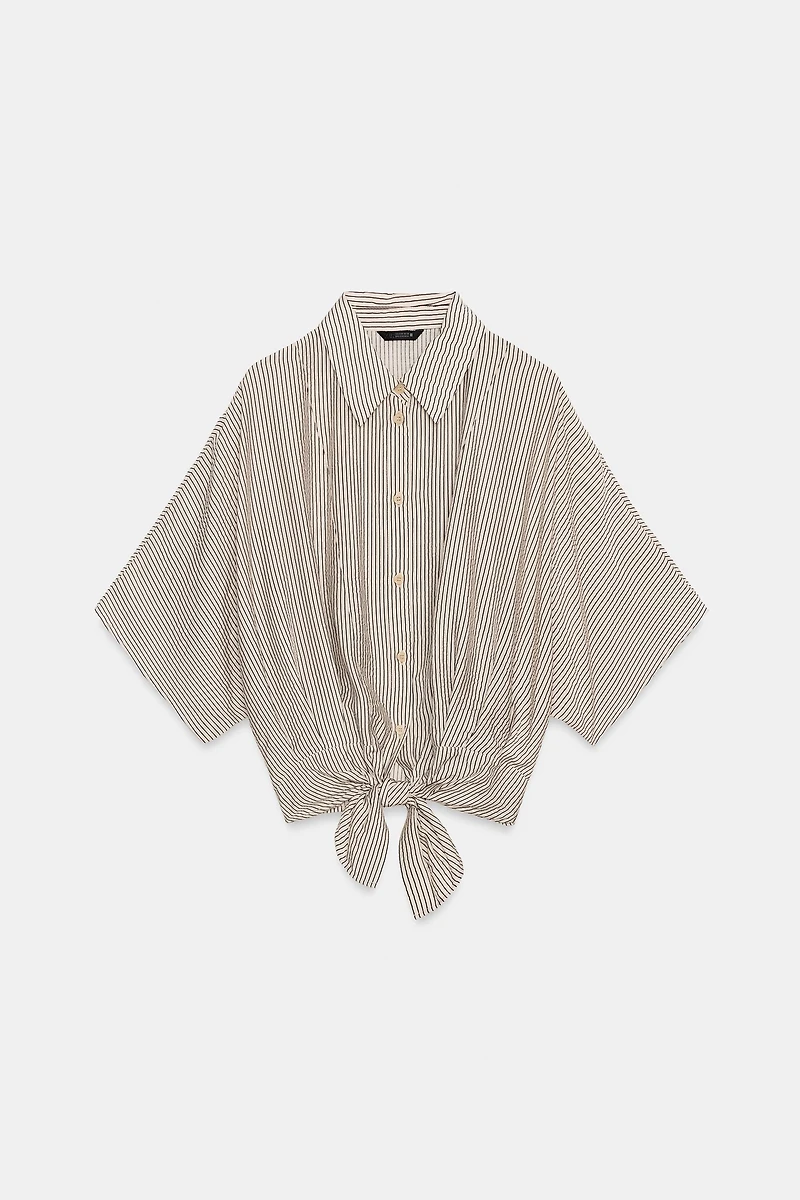 SHORT SLEEVE KNOTTED SHIRT