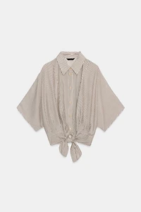 SHORT SLEEVE KNOTTED SHIRT