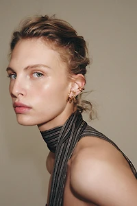 PACK OF TRIPLE HOOP EAR CUFF EARRINGS