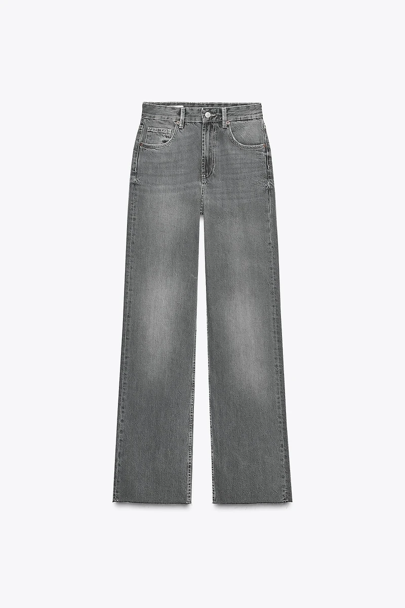 TRF HIGH WAIST WIDE LEG FULL LENGTH JEANS