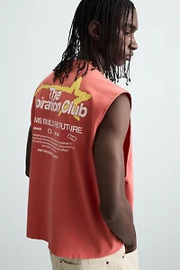 DÉBARDEUR EN MAILLE IMPRIMÉ CONTRASTE