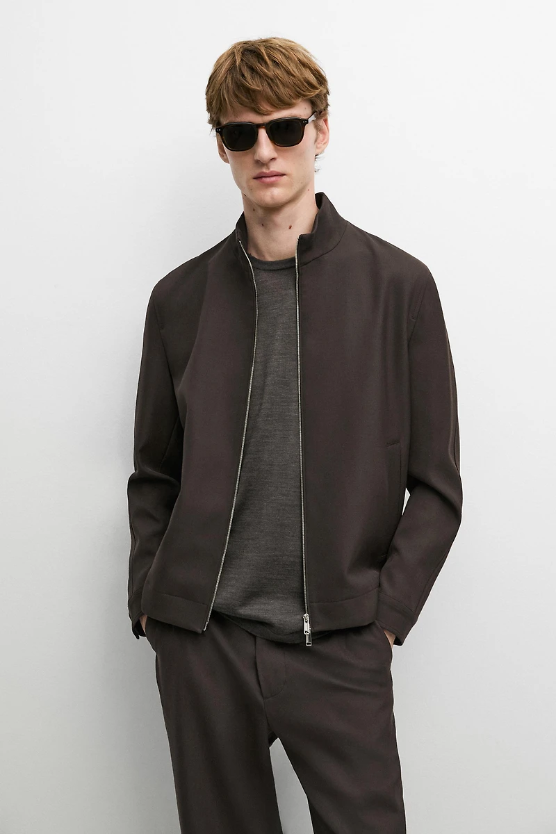 100% cool wool total look jacket