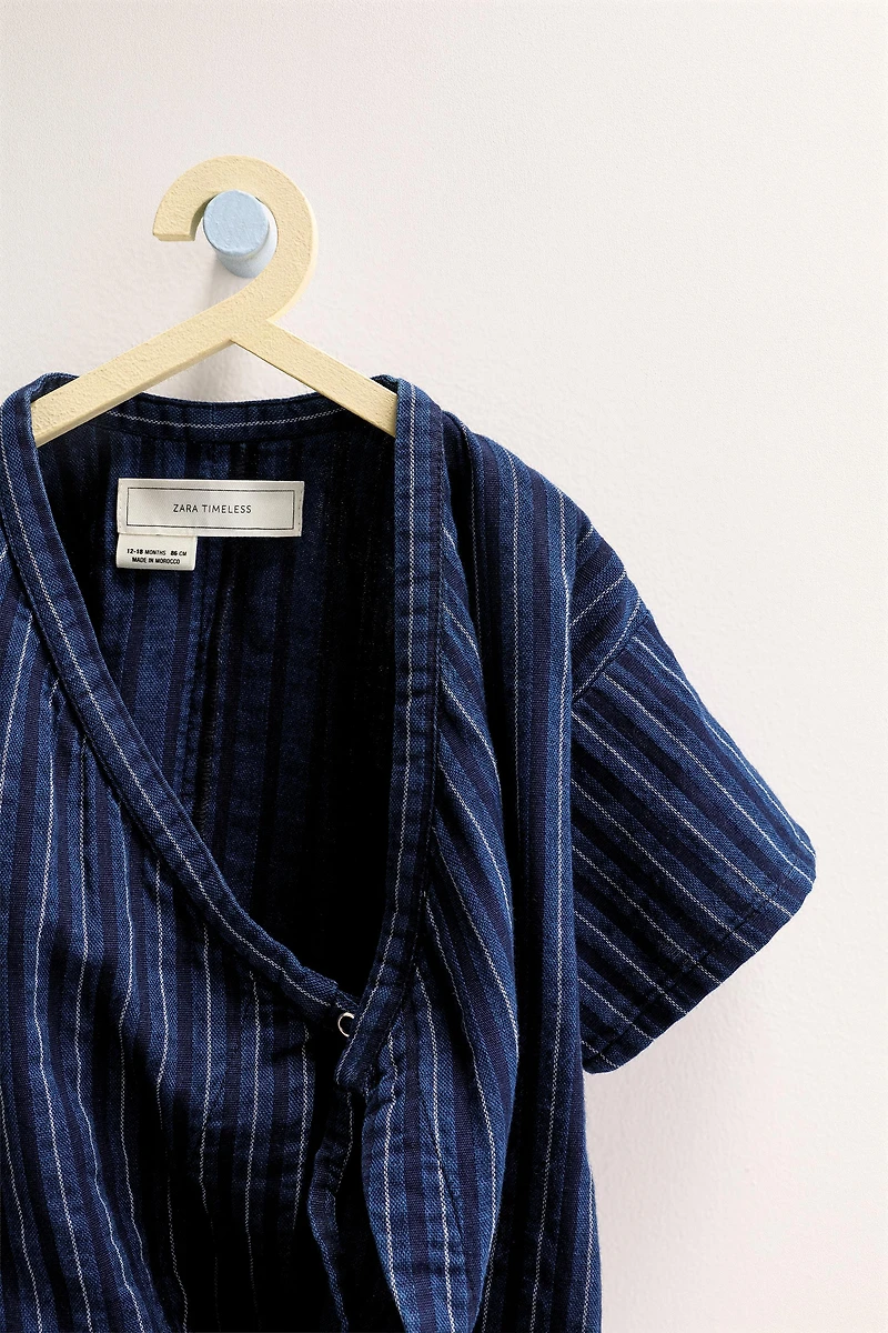 ZARA TIMELESS - STRIPED KIMONO JUMPSUIT