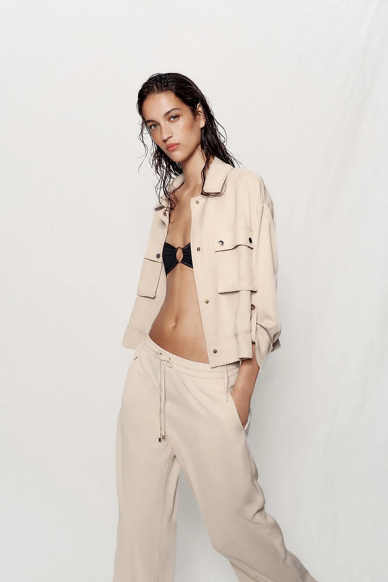 VESTE SAFARI À MANCHES RETROUSSÉES