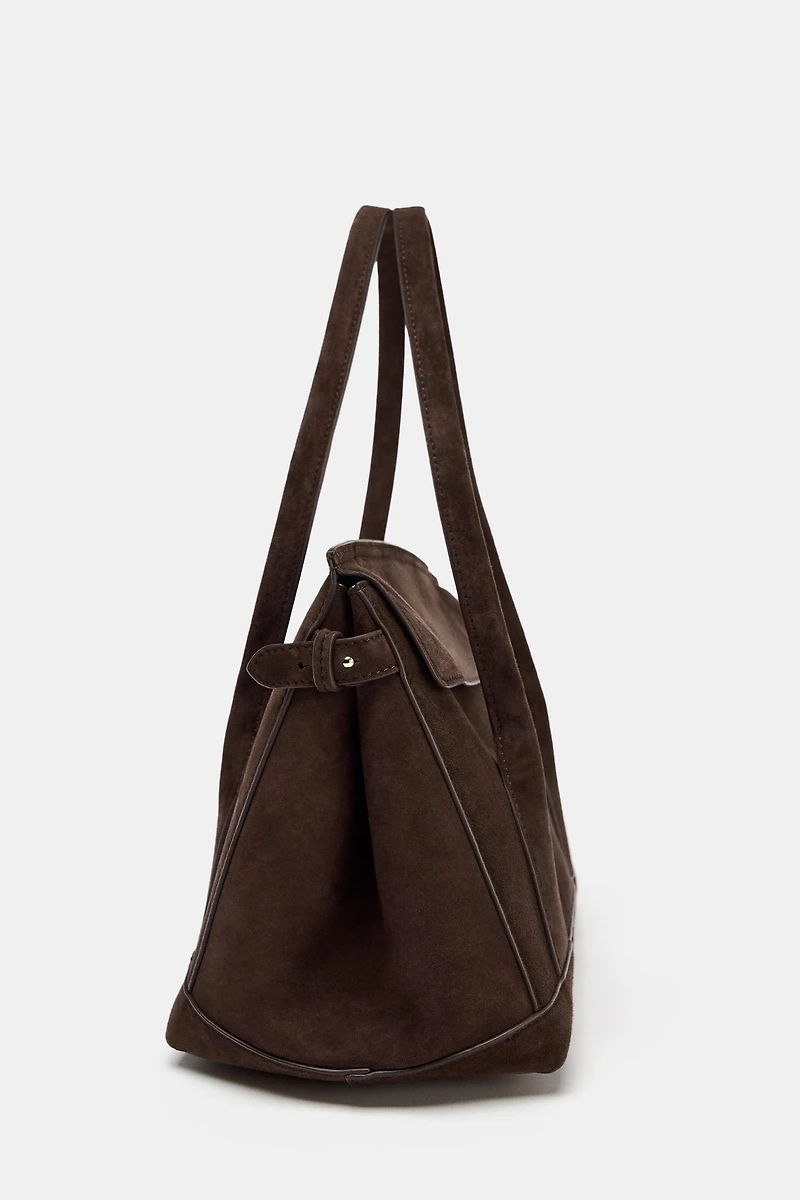 SAC CITYBAG EN CUIR DAIM