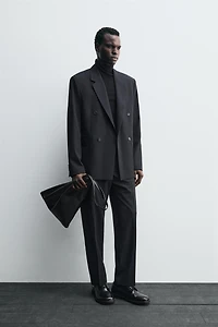 VESTE DE COSTUME À BOUTONNAGE CROISÉ ET RAYURES TENNIS