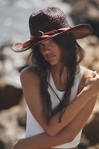 100% RAFFIA BOW HAT