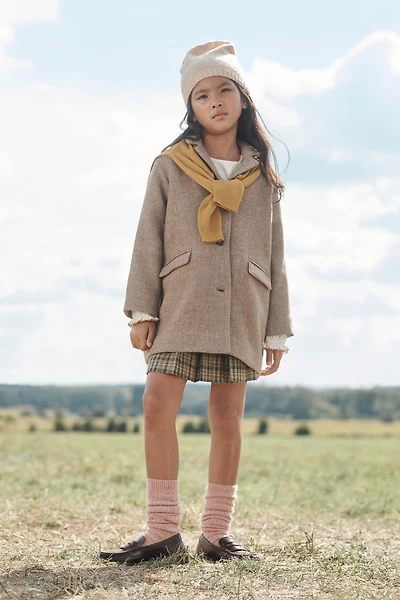 HERRINGBONE WOOL BLEND COAT LIMITED EDITION