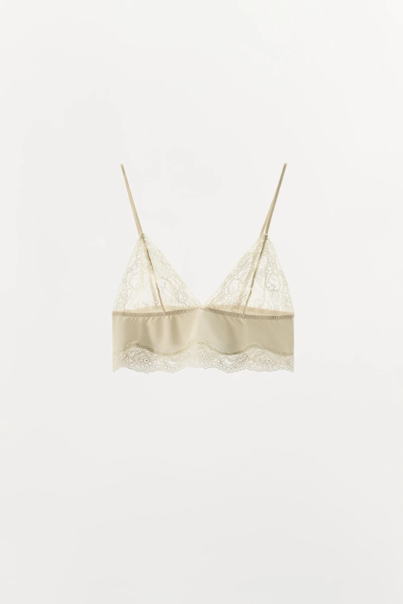 COTTON LACE BRALETTE