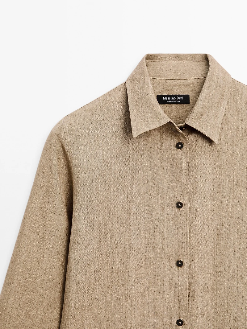 Chemisier chambray 100 % lin