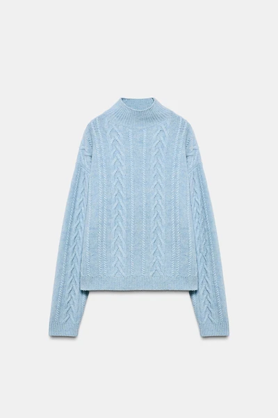 80% WOOL CABLE-KNIT JUMPER SKI COLLECTION