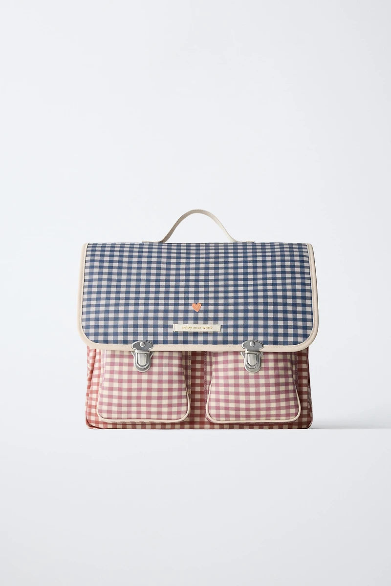GINGHAM SATCHEL BACKPACK